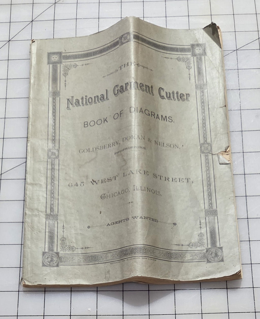 National Garment Cutter, Book of Diagrams, 1888 Goldsberry, Doran and Nelson, Chicago.