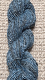 Yarn Nettle, 340 Yards, Blue - Indigo Dyed. Hand-Spun Skein.