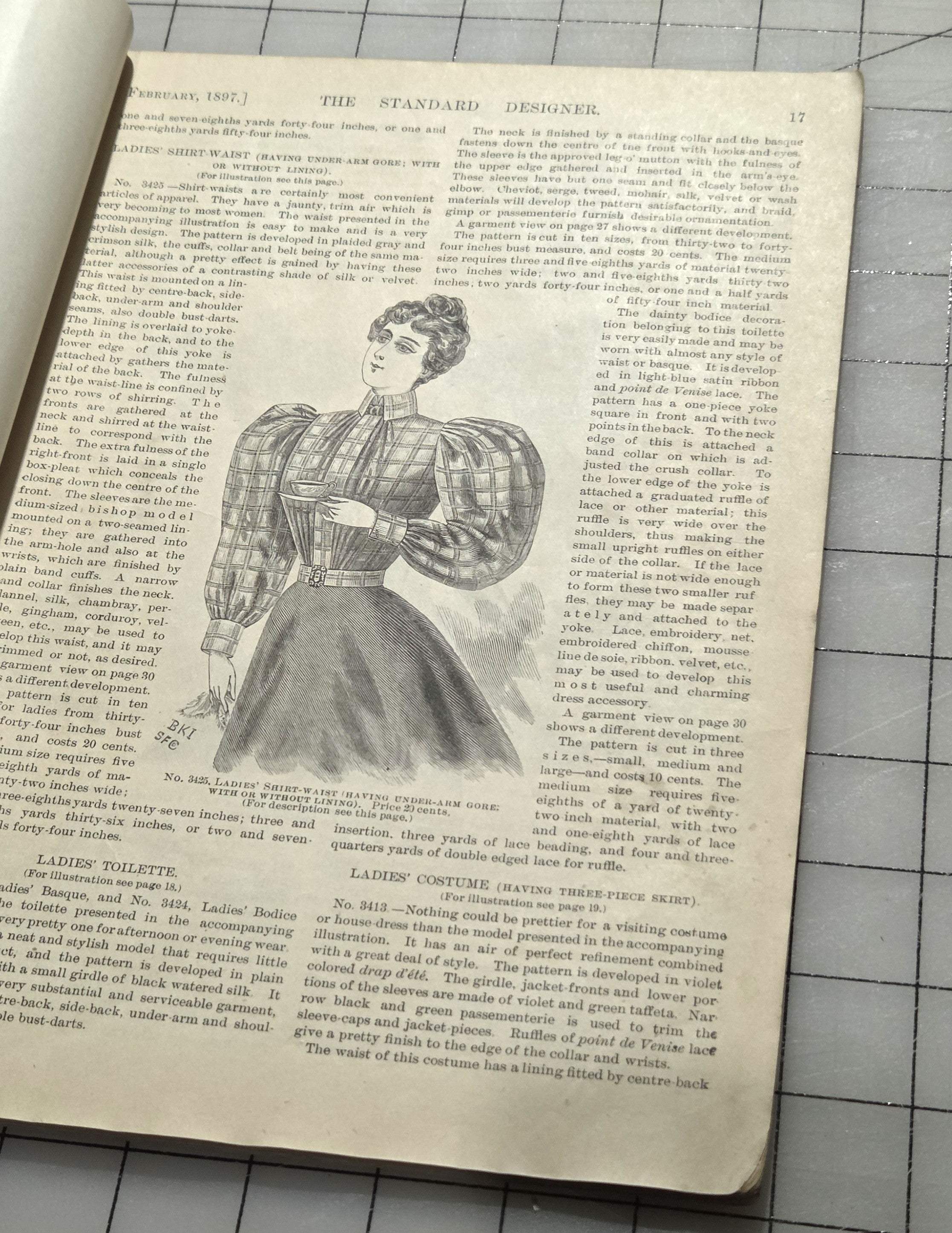 Standard Designer Feb 1897 Fashion Company NY Dress Ladies Booklet Catalog