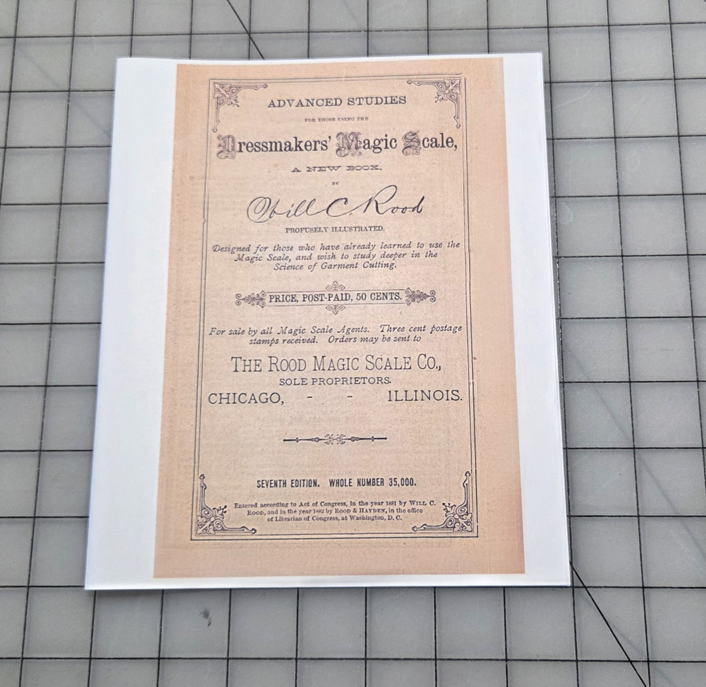 Will Rood Dressmaker Magic Scale 1890s - Instruction Booklets and Rulers - Reprints