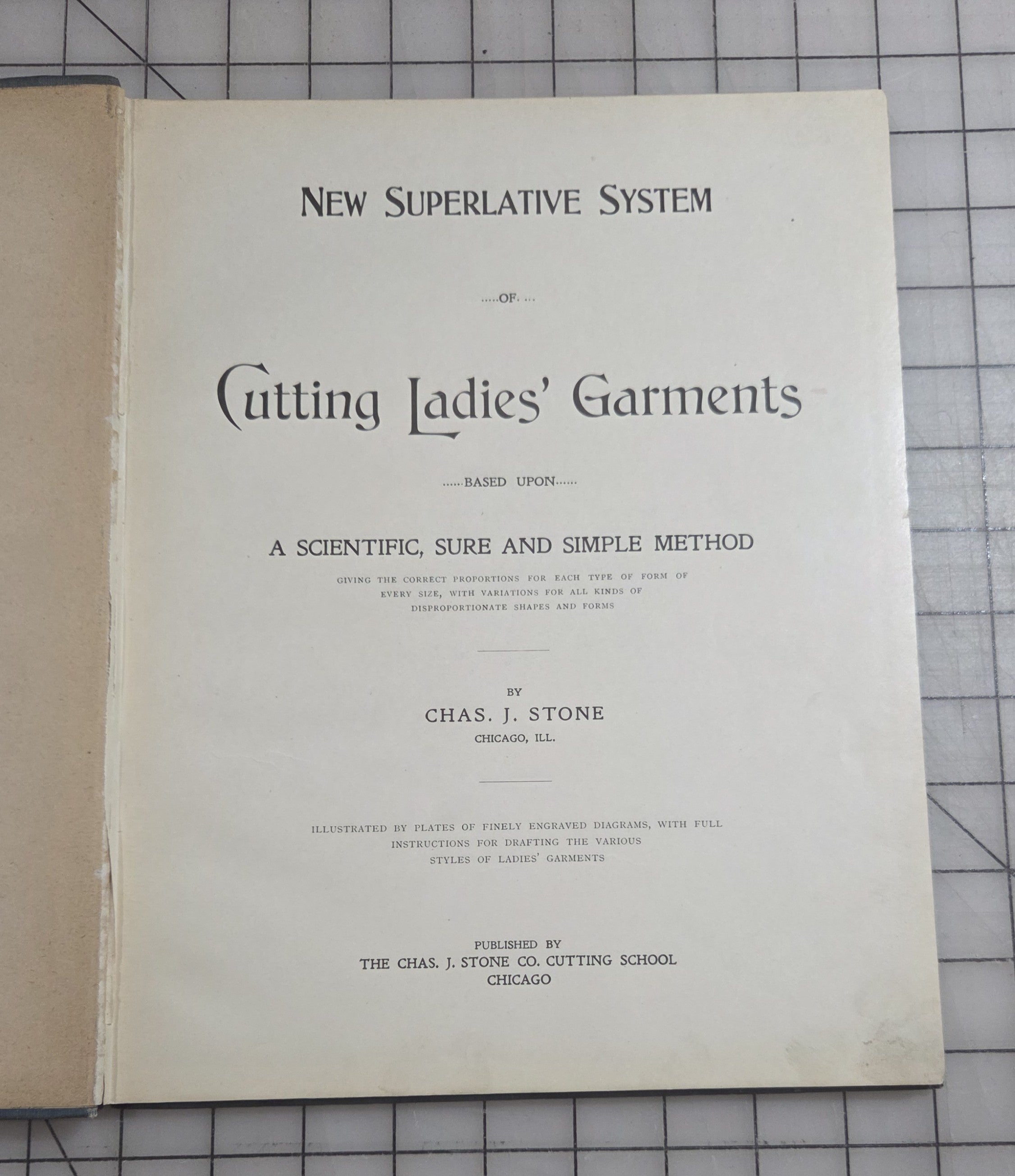 1901 New Superlative System Cutting Ladies' Garments Chas J. Stone School
