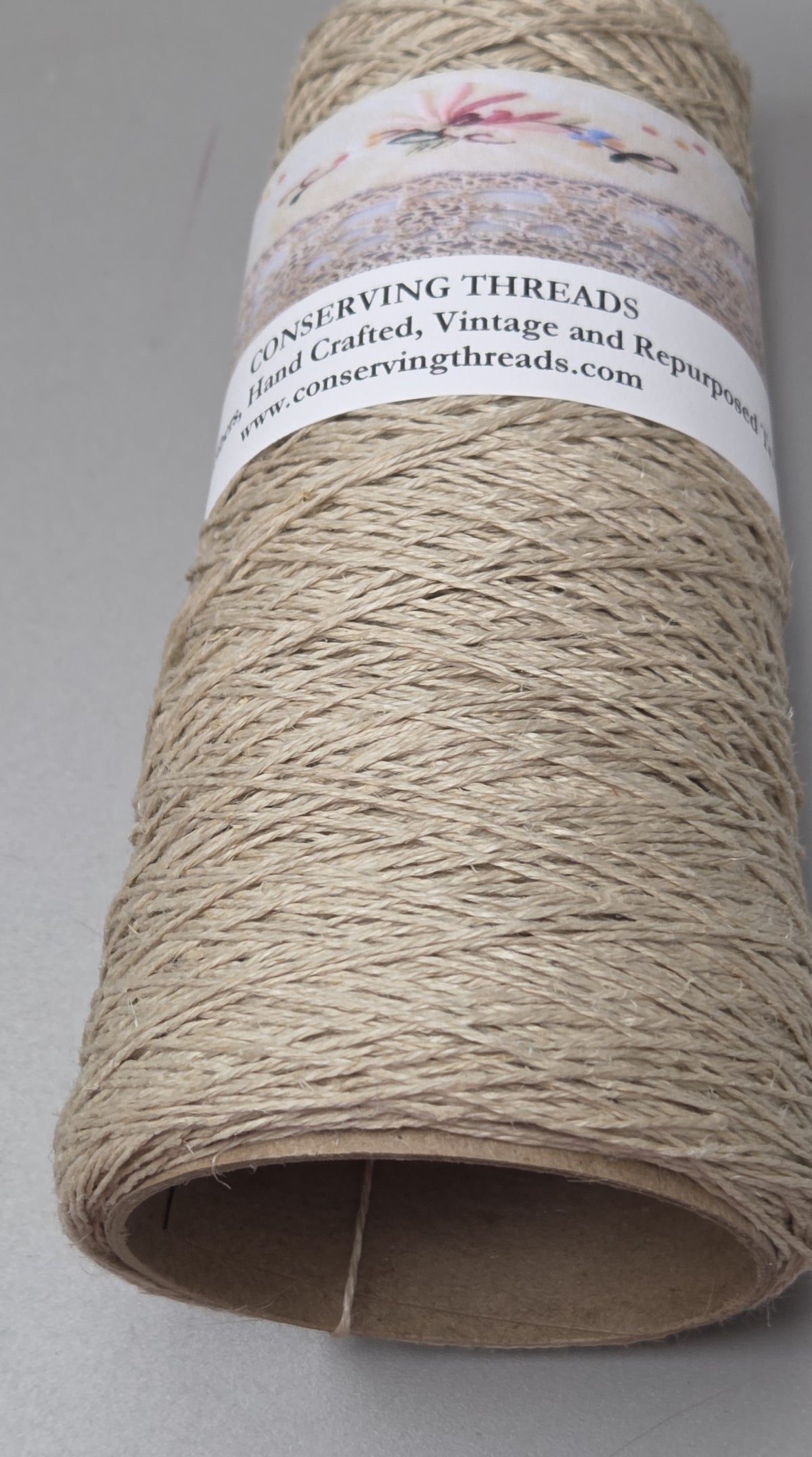 Hemp Thread. 250 Yards. Cone Natural Fine Twine Yarn. 3-Ply.