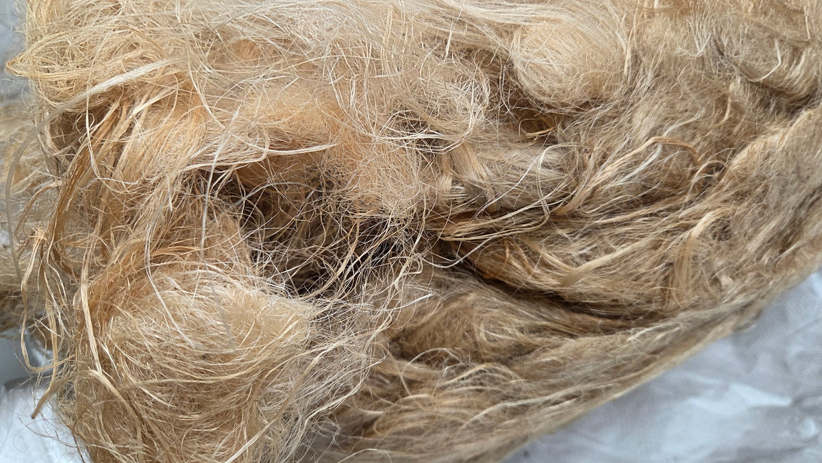 Roselle Stalk Fiber. Un-Combed. Raw Unfinished Bundle.