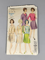 Vogue 4303 Pattern Service Printed, ca 1961. ca 1960s Top, Skirt and Jacket. Size 14 Bust 34 Hip 36