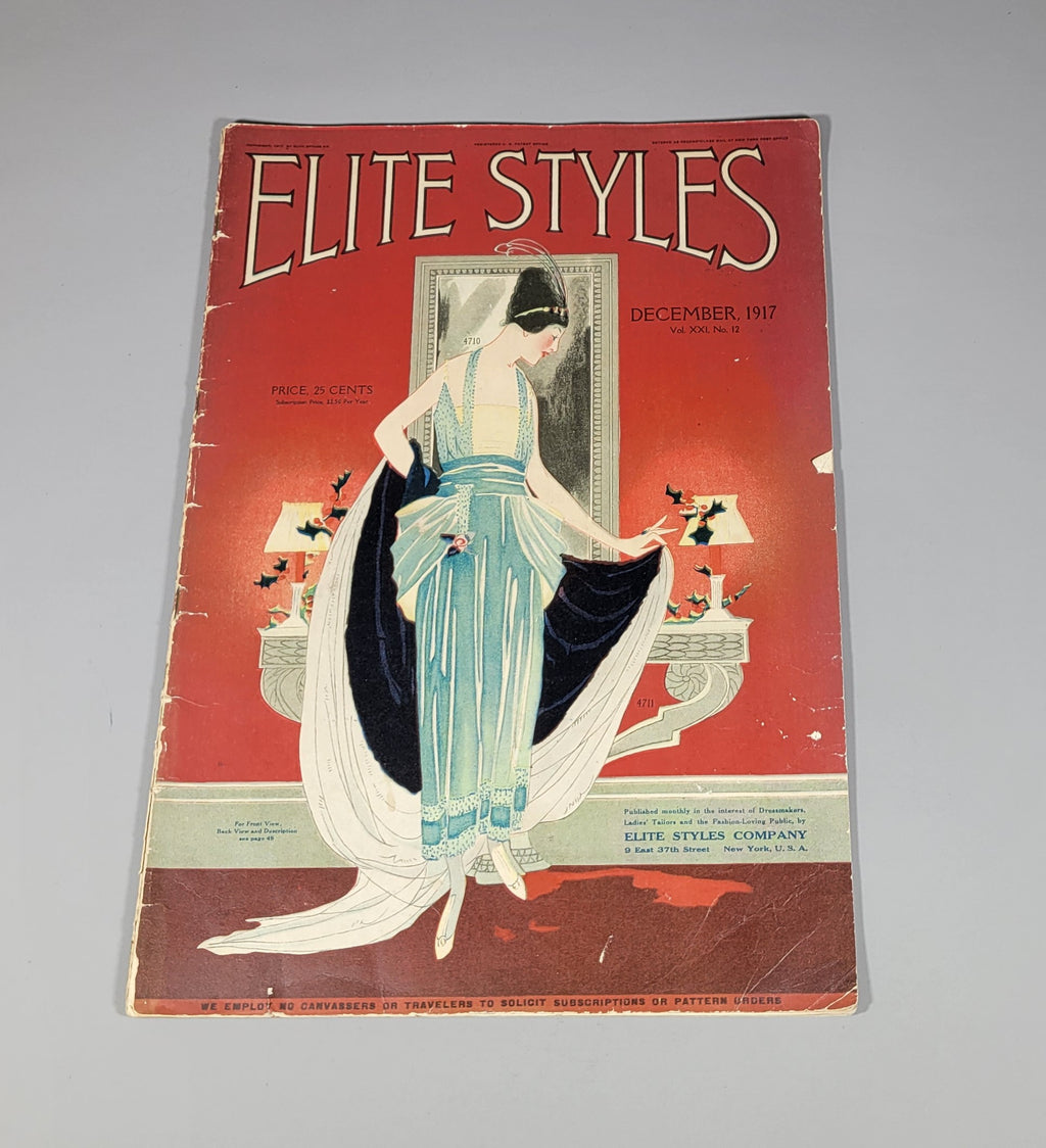Elite Styles Original 1917 December Dressmaker Tailor Fashion Catalog Ladies