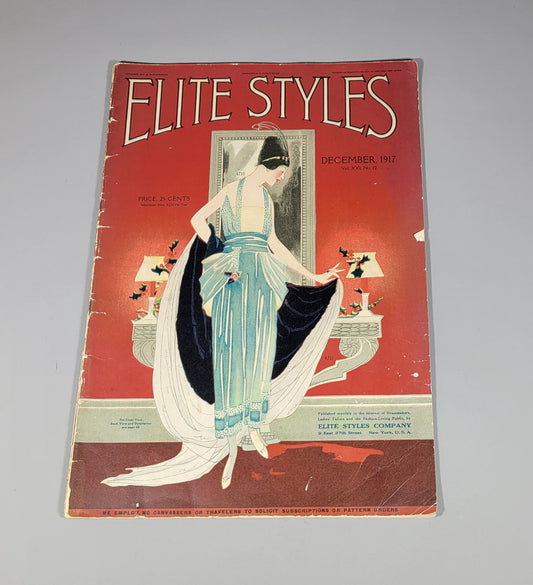 Elite Styles Original 1917 December Dressmaker Tailor Fashion Catalog Ladies