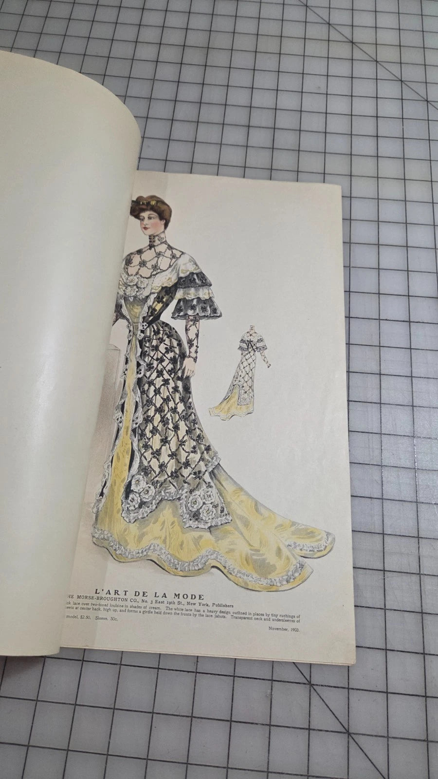 6 Original Antique Color Fashion Plates, L'Art de la Mode August 1904 Catalog
