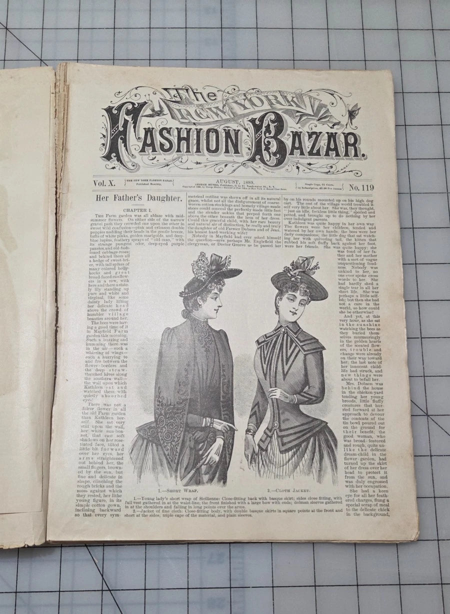 New York Fashion Bazar 1889 August Magazine George Munro Victorian Mail Order