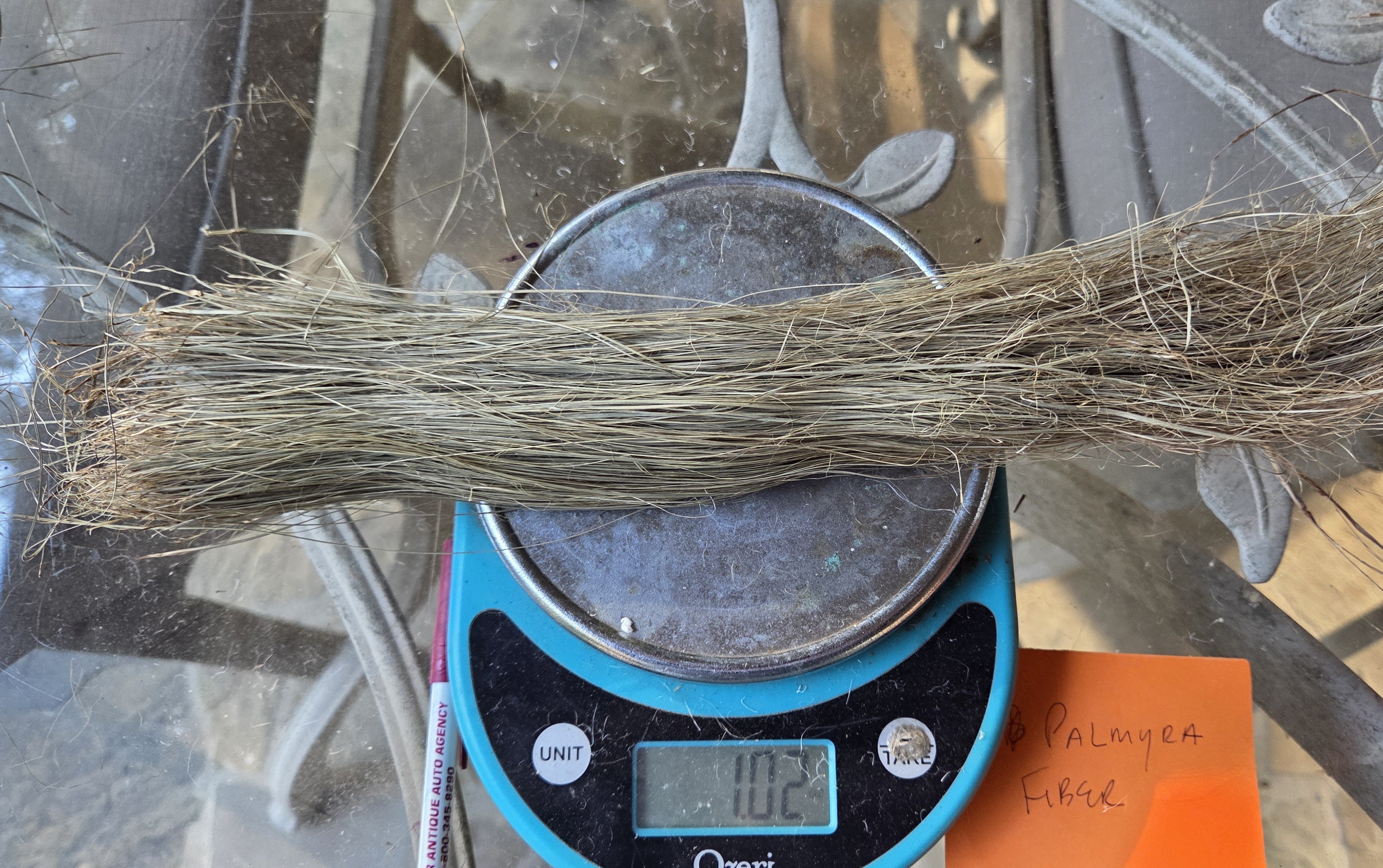 Palmyra Palm Plant (Stem) Fiber. Un-Combed. Raw Unfinished Bundles