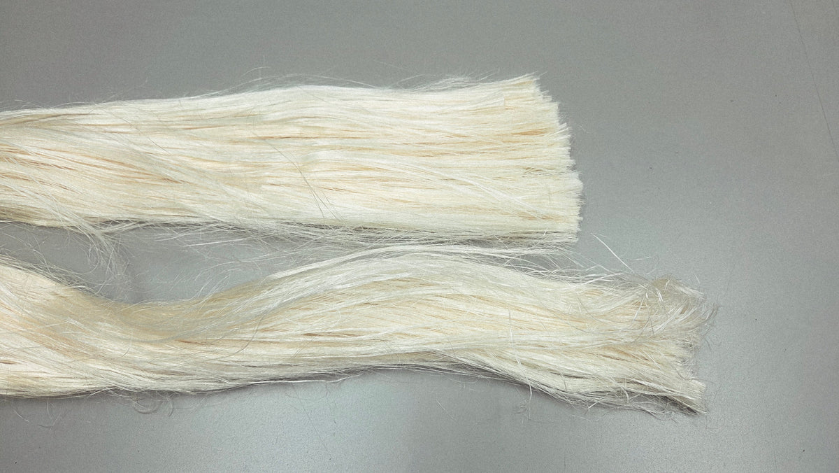 Pineapple Fiber Bundle, Semi-Combed. Sold ounce, Raw Vegetable Fiber. 3 oz Bundle