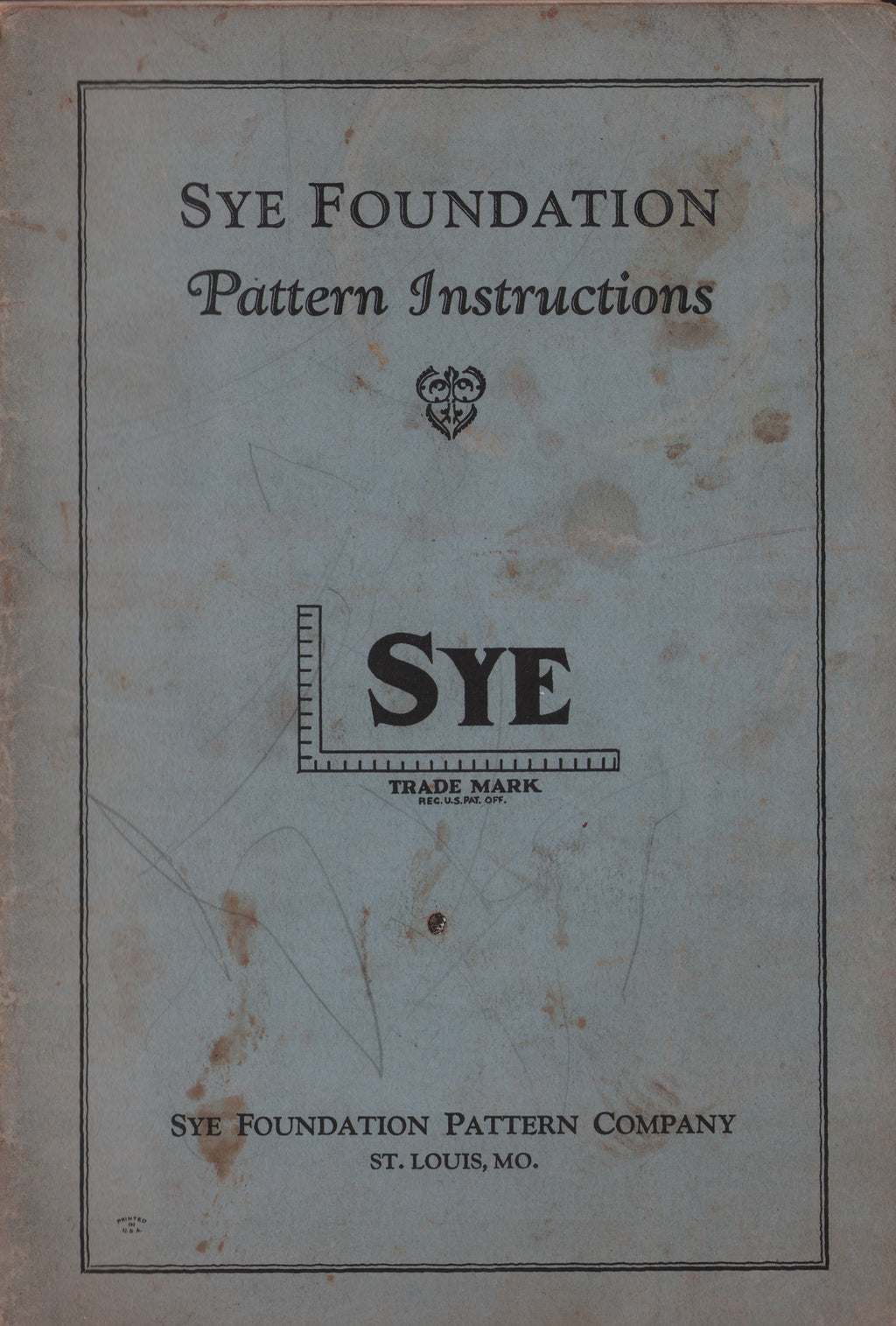 Sye Foundation Pattern Instruction Antique Catalog Helen Hall 1931