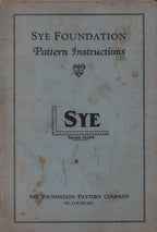 Sye Foundation Pattern Instruction Antique Catalog Helen Hall 1931