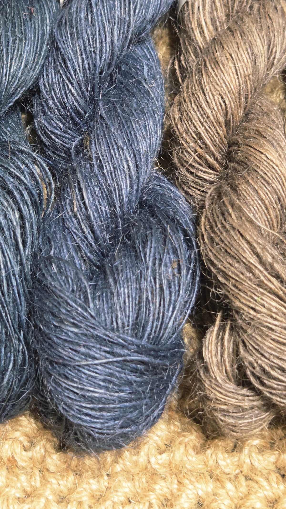 Yarn Jute. Skein. Lace Weight. Small Batch Dyed. 200 Yards. Black