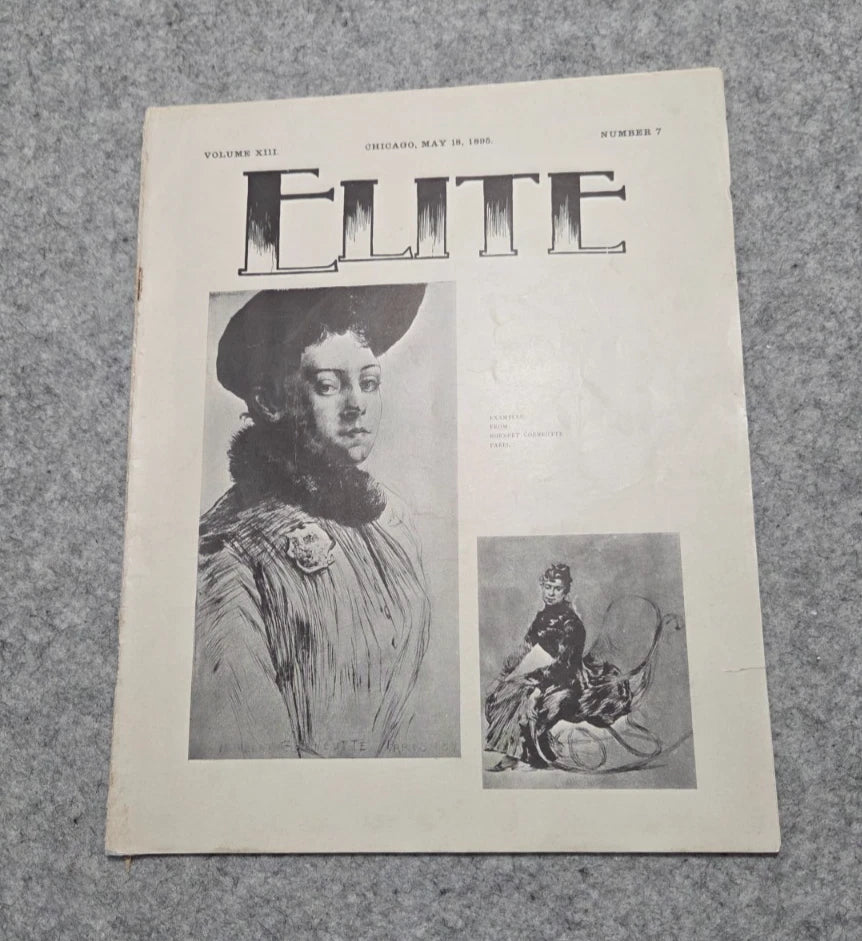 Elite The Illustrated Society Journal 1895 May Chicago Fashion Culture News