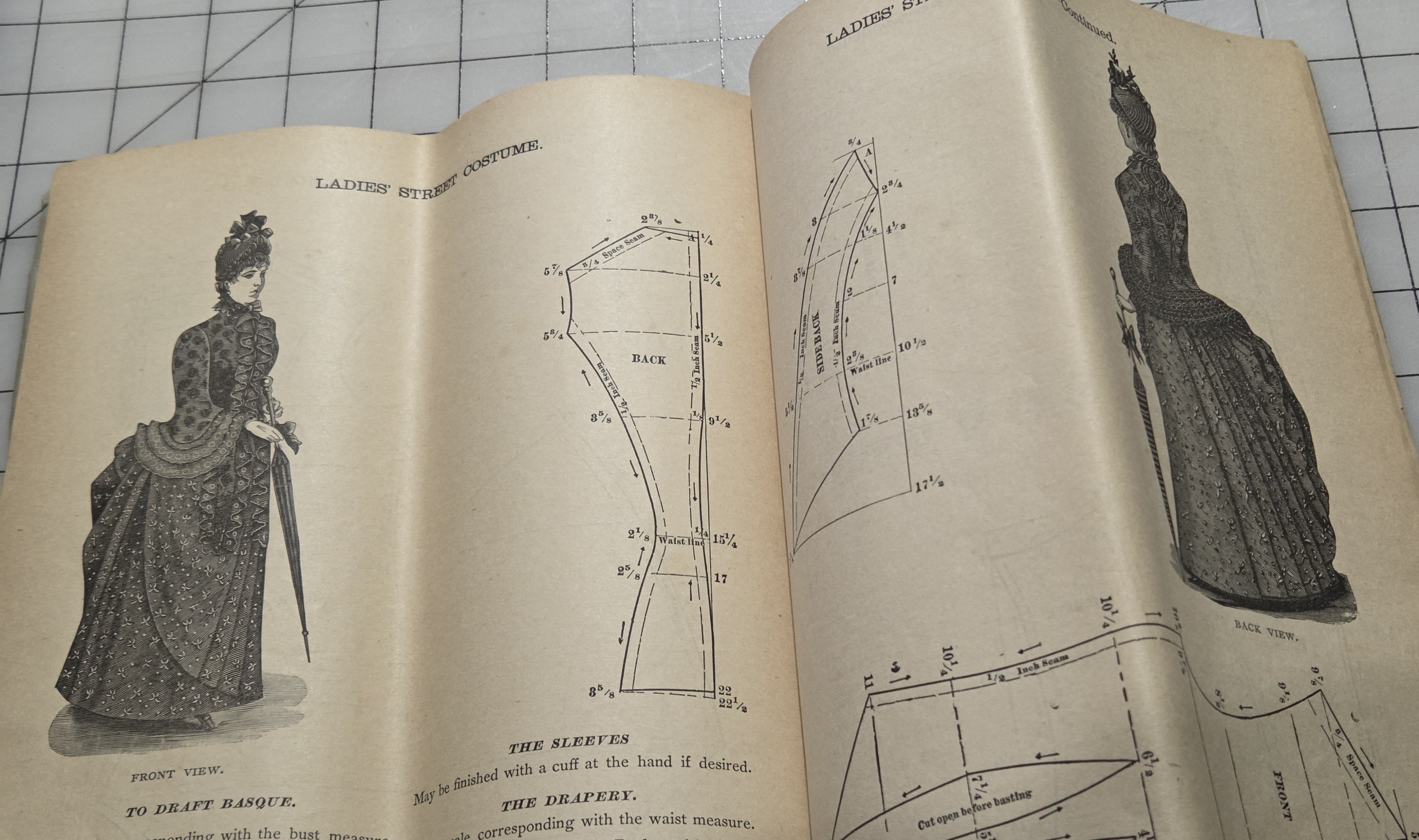 National Garment Cutter, Book of Diagrams, 1888 Goldsberry, Doran and Nelson, Chicago.
