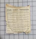 Frank Leslie's Lady's Cut Paper Pattern #67 1870s Miss Sacque Age 14 Original