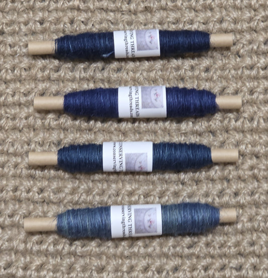 Thread Jute. 25 Yards Bobbin. Lace Weight. Blue.