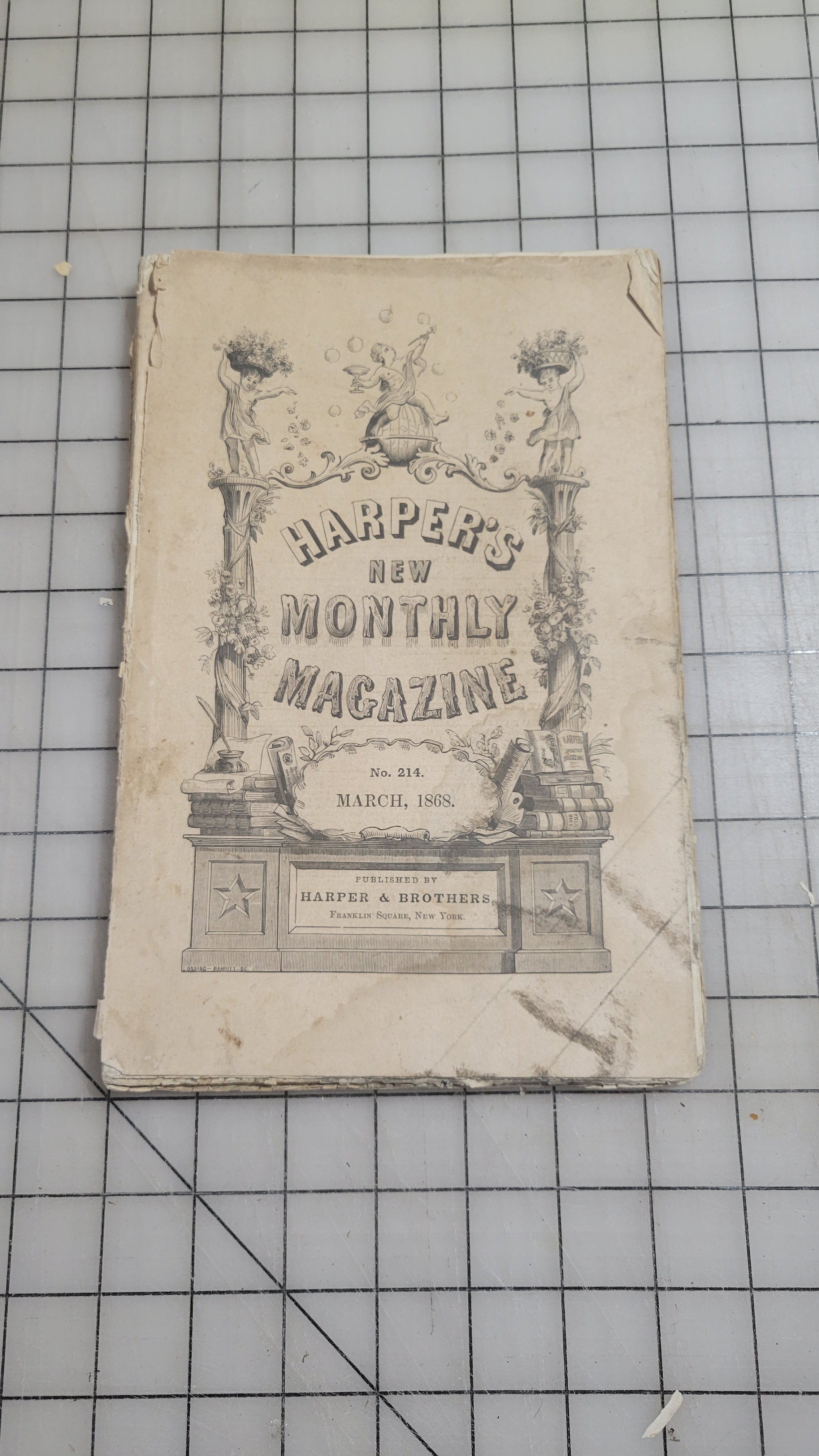 Harper's Monthly Magazine March 1868 Antique Catalog Editorial Fashion 1800s