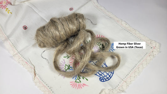 Hemp Fiber Combed Sliver. Texas Grown. 1 Ounce Bundle. Hand-Combed.