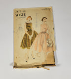 Vogue Pattern 3470, ca 1952. Size 11 Bust 30 1/2. One piece dress, "Easy to Make".