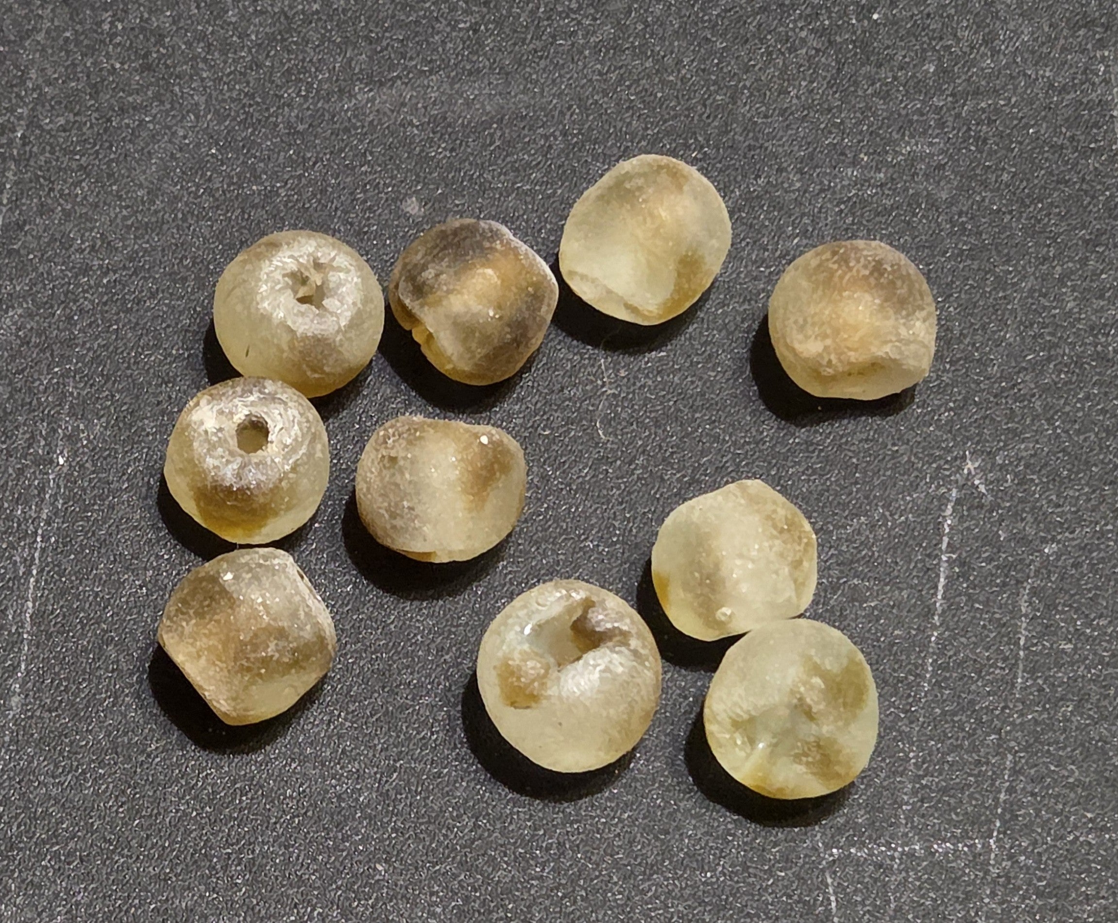 Beads Reclaimed Glass. Set of 10. Sea Glass Size 10mm.