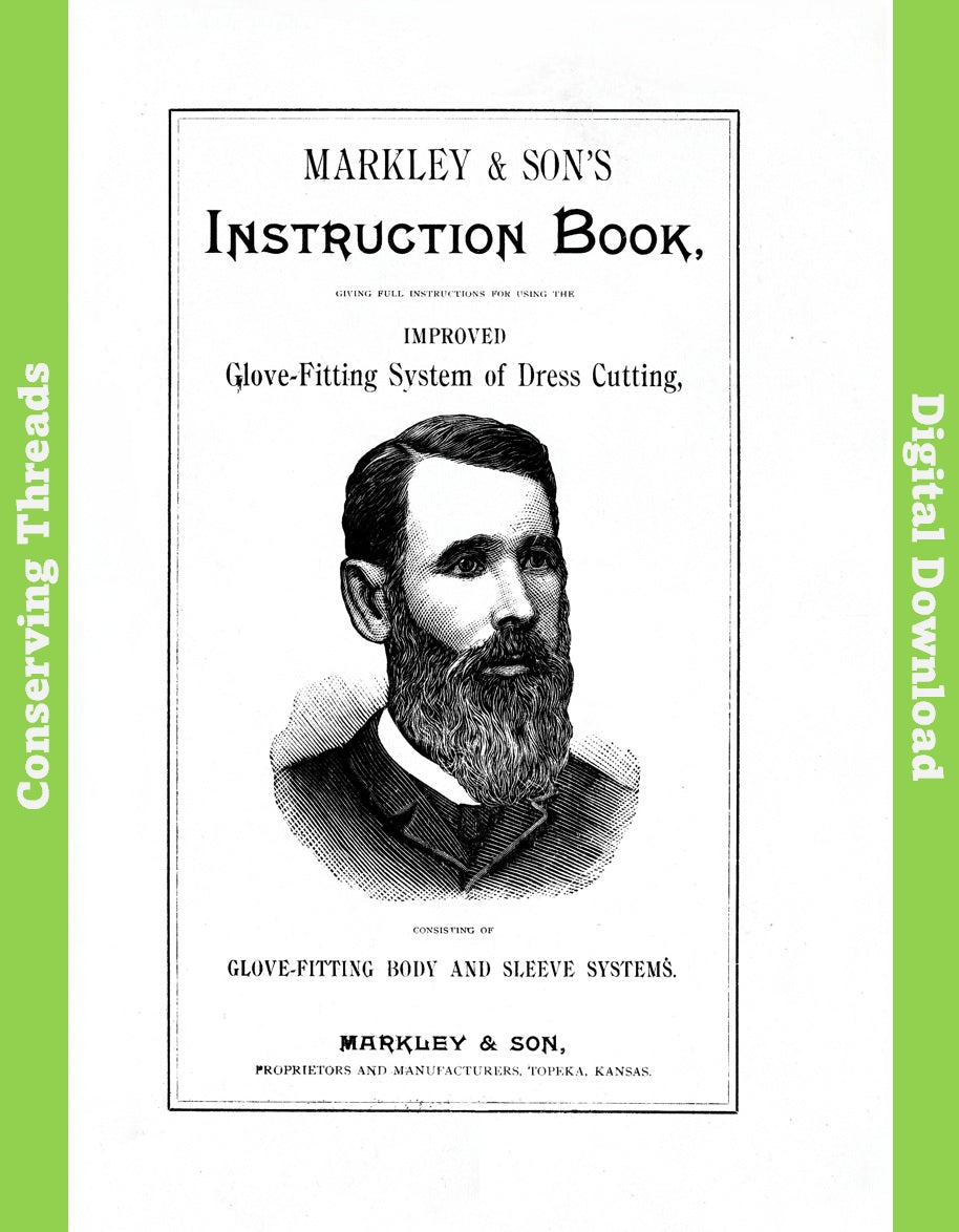 Markley & Sons Instruction Book Instructions for Using the Improved Glove-Fitting System of Dressing Cutting, 1889. E-book DOWNLOAD.📥