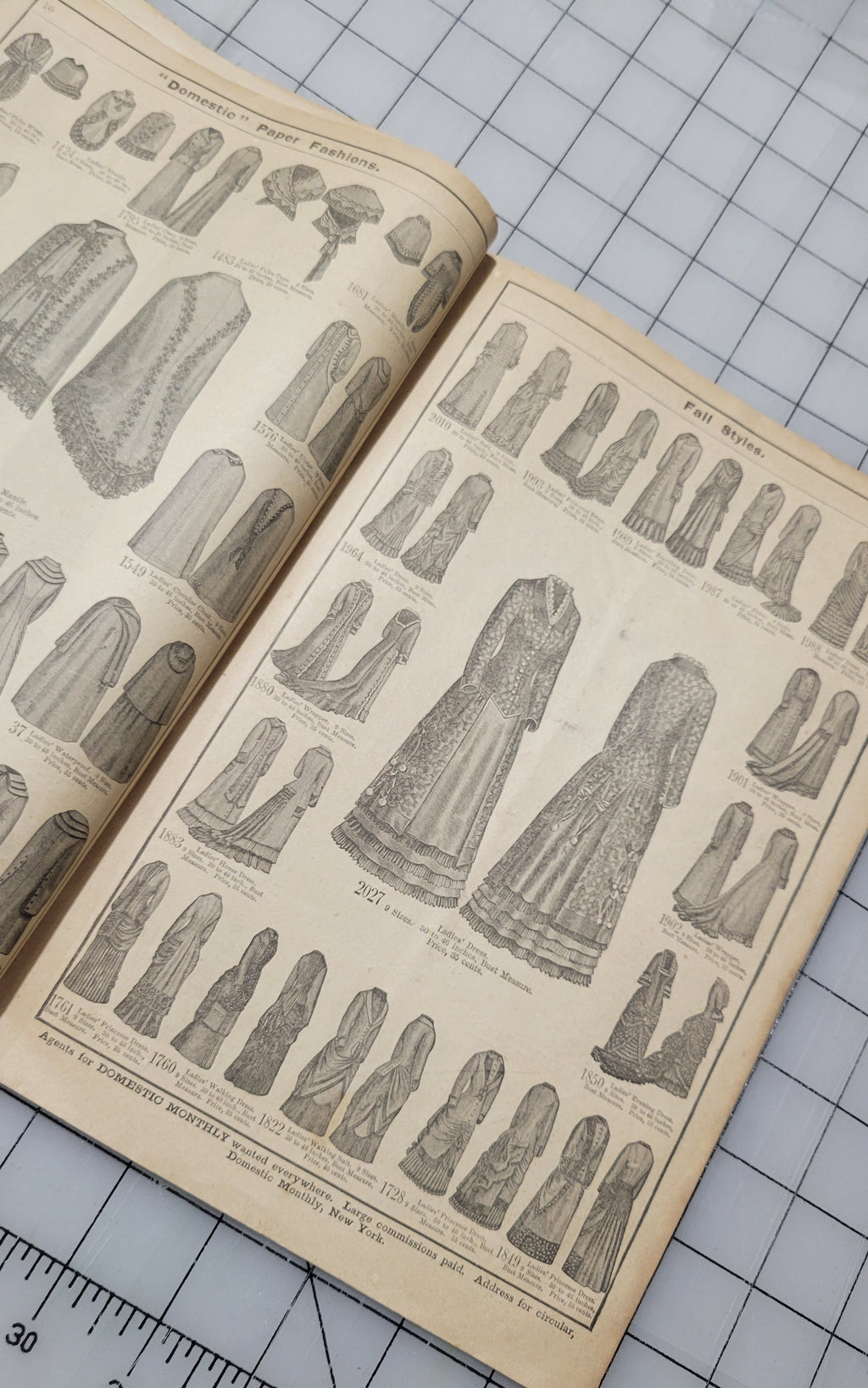 Catalogue of Domestic Fashions Fall 1880 New York Original Book Patterns NY