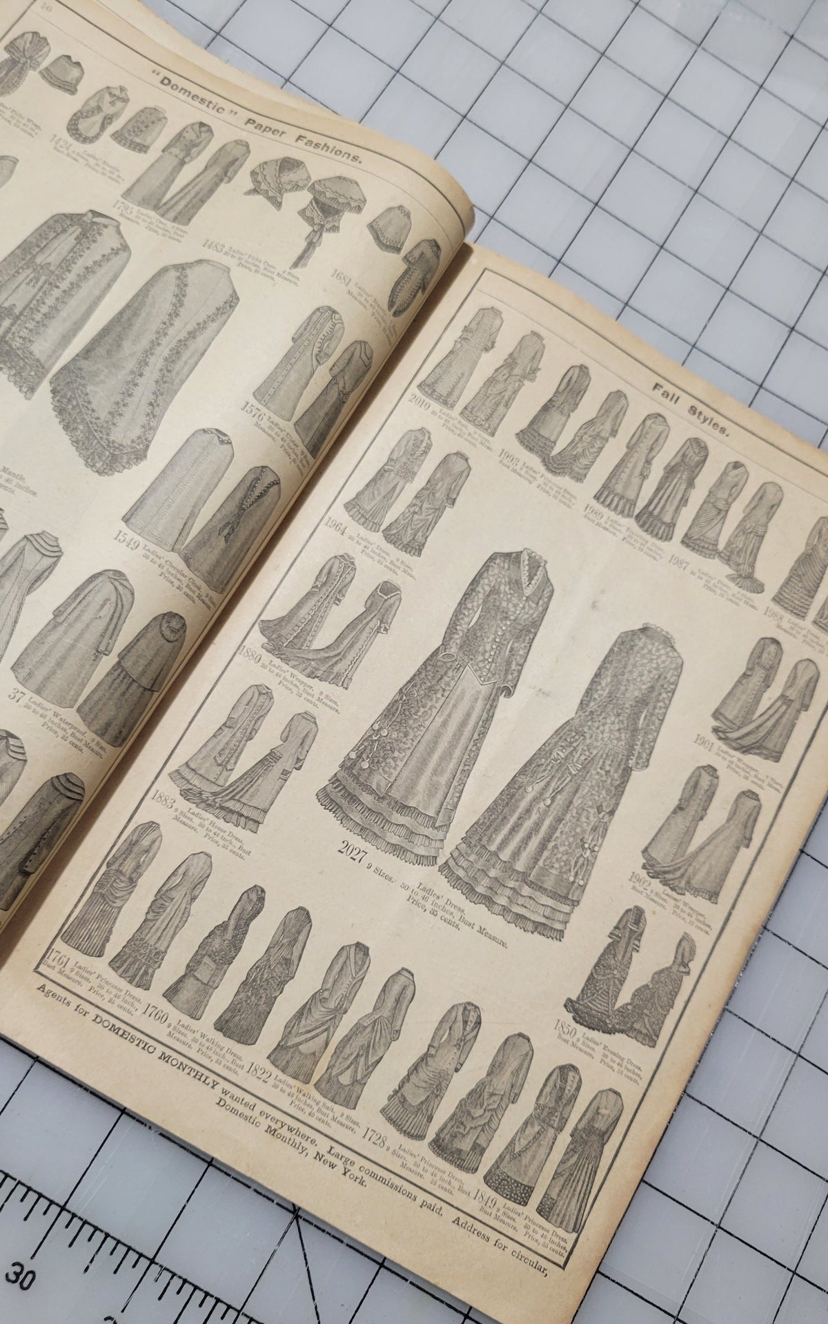 Catalogue of Domestic Fashions Fall 1880 New York Original Book Patterns NY
