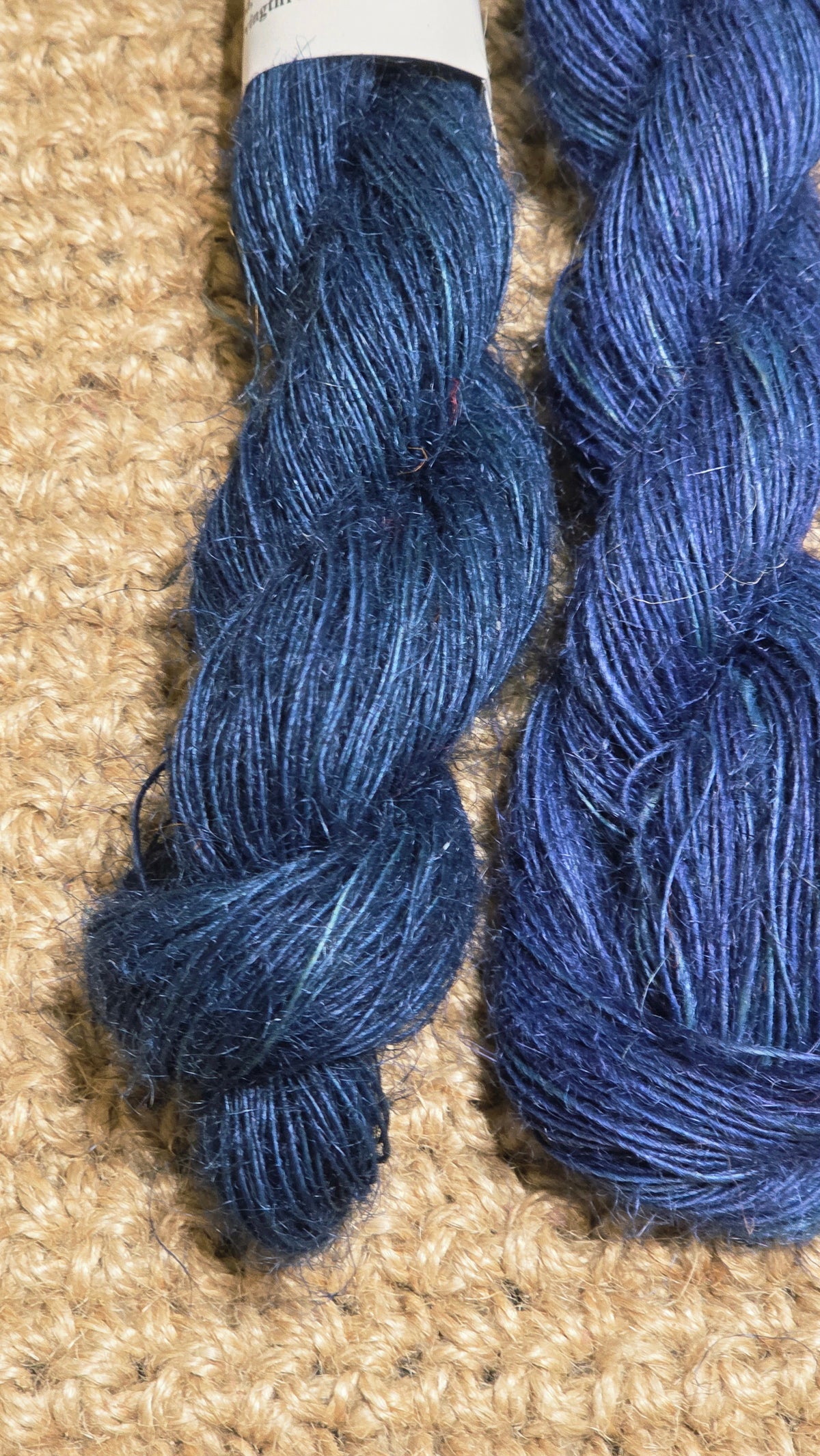 Yarn Jute. Skein. Lace Weight. Small Batch Dyed. 200 Yards. Blue