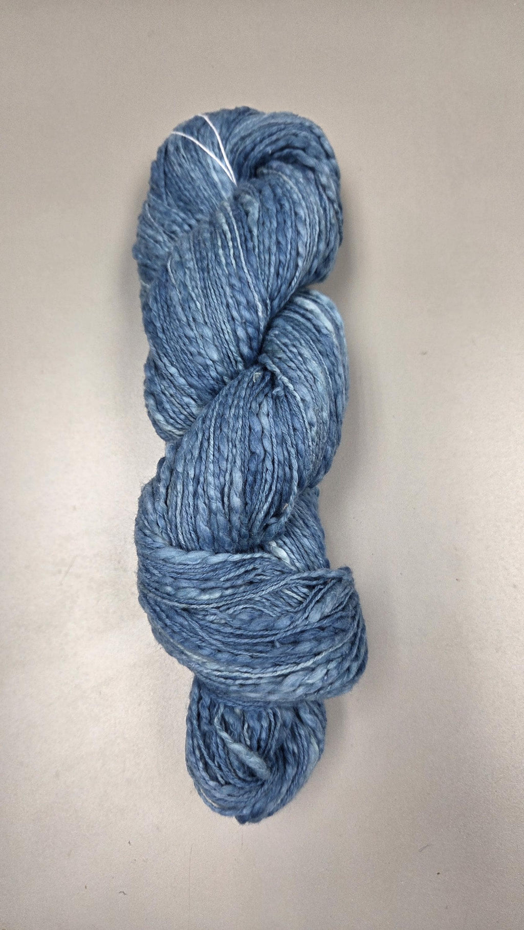 Cotton Yarn, Hand Spun, 2 Ply, Fingering Weight. Indigo Dyed. 300 Yards.