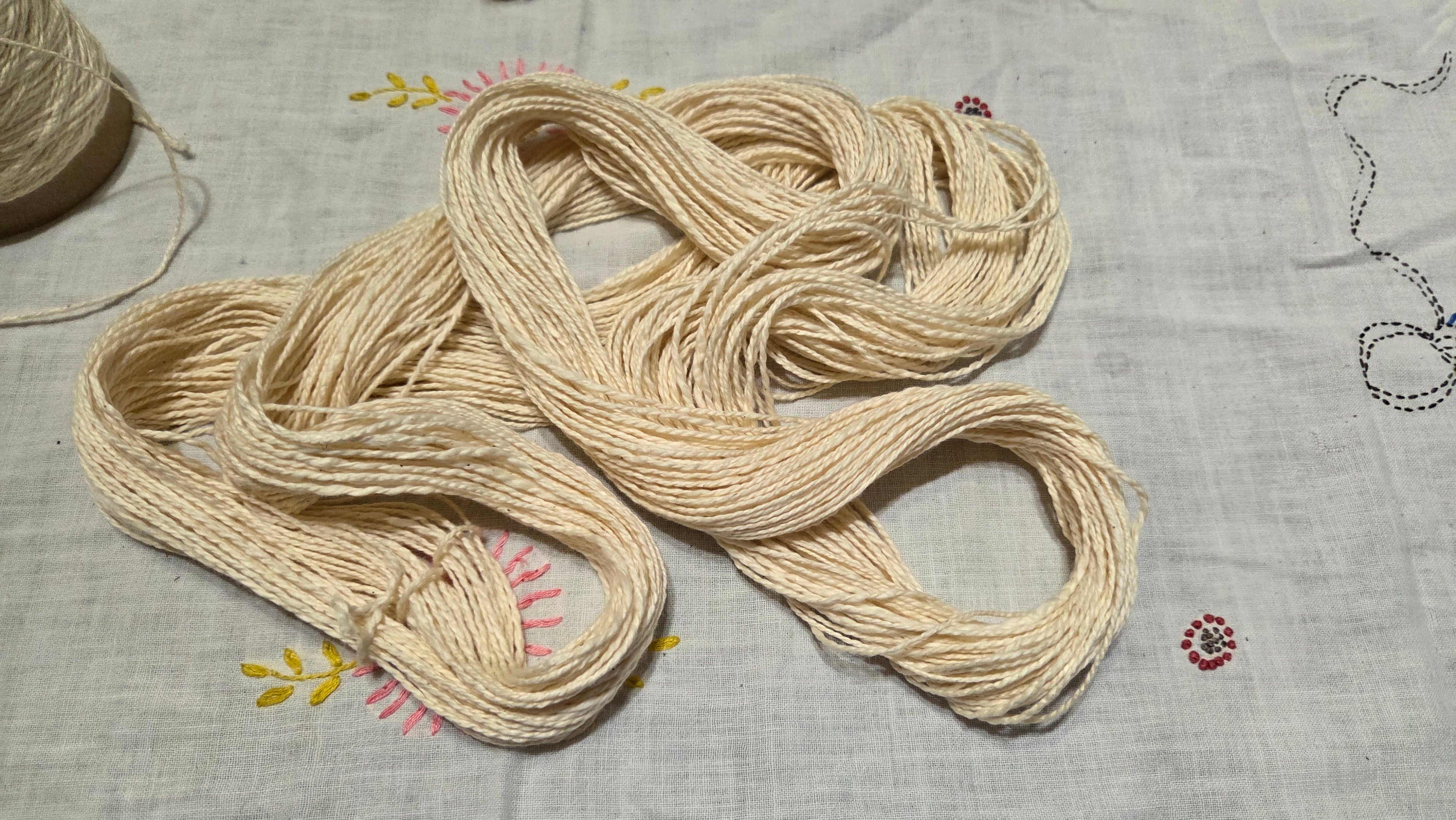 Limited Run, USA Cotton Yarn, Boutique Mill Spun. Fingering Weight - 125 Yards - 50 Grams Skein.