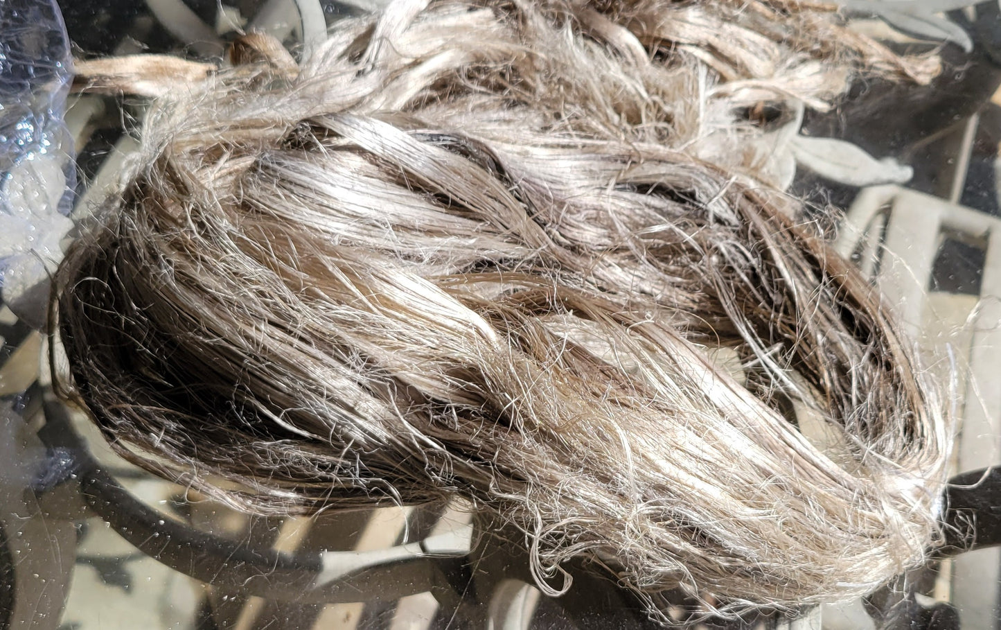 Agave Fiber Bundle. Natural Semi-Combed Fiber. 1 ounce.