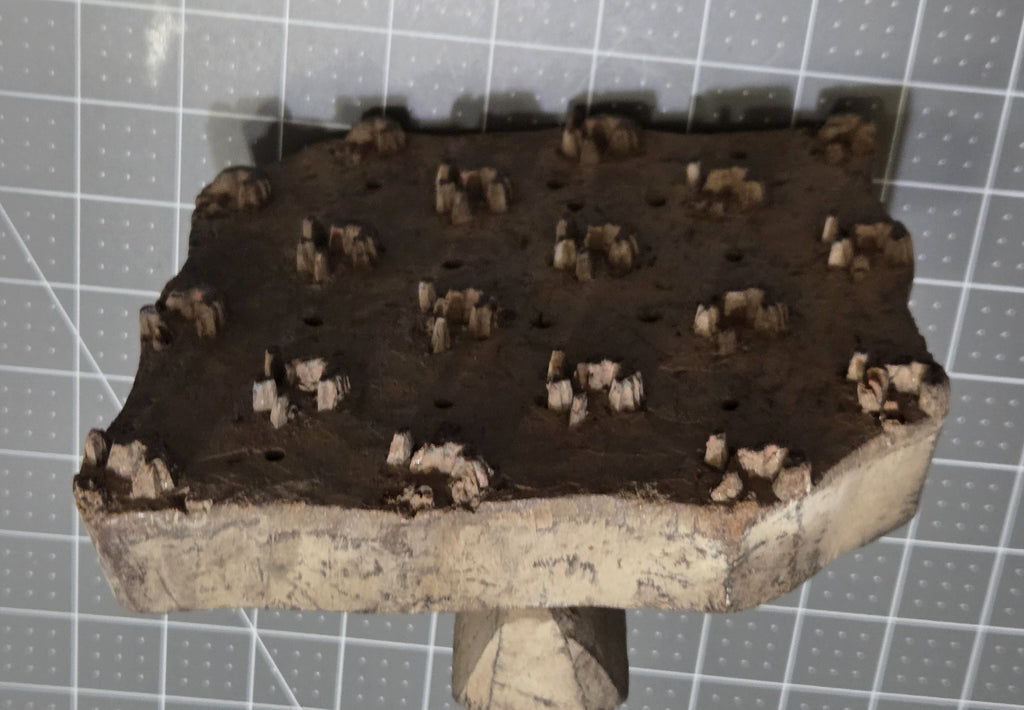 Vintage Wood Blocks Ink Stamping Hand carved (large block) Paw Print