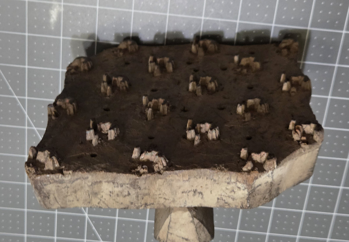 Vintage Wood Blocks Ink Stamping Hand carved (large block) Paw Print