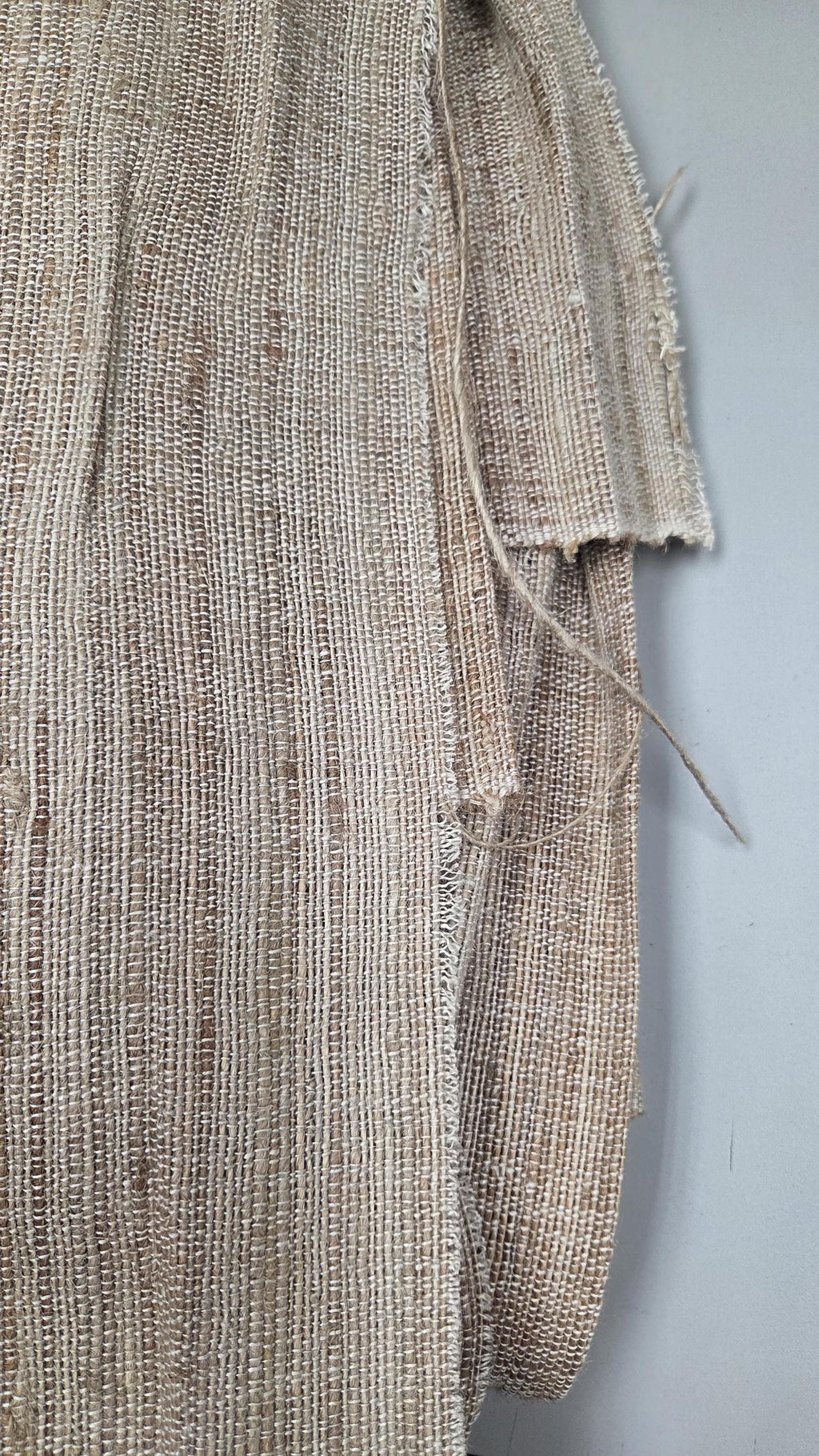 Cactus + Linen Hand Loom Woven Fabric. By the 1/2 Yard. 100% Plant Fiber. 44" Wide