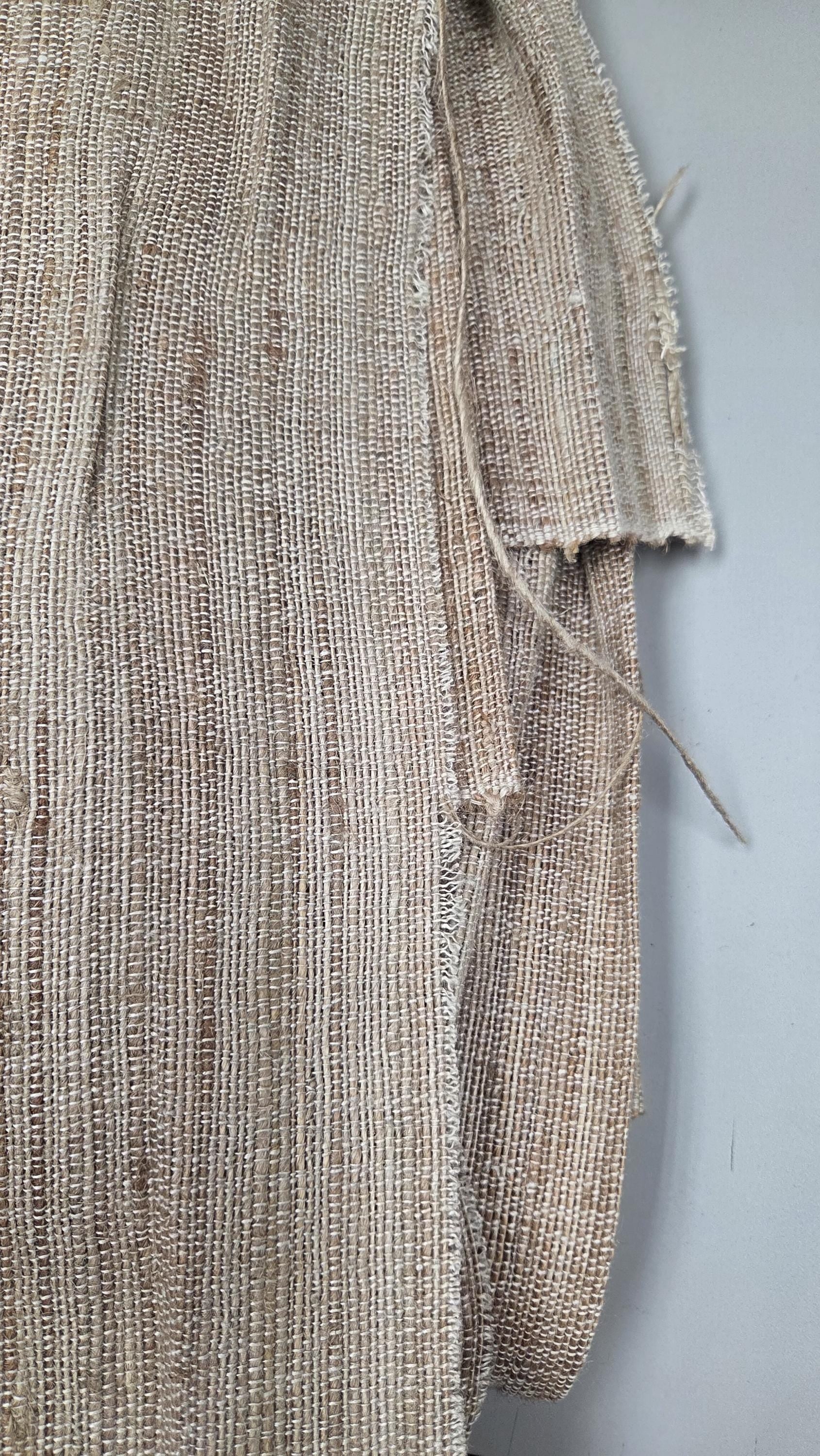 Cactus + Linen Hand Loom Woven Fabric. By the 1/2 Yard. 100% Plant Fiber. 44" Wide