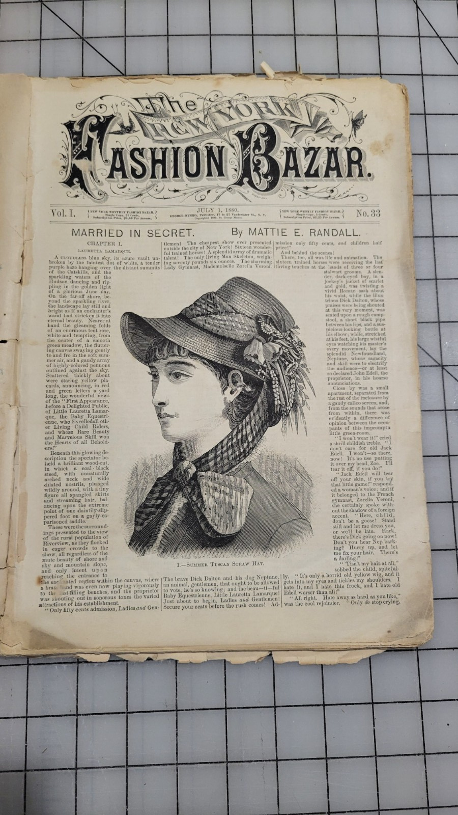 New York Fashion Bazar 1880 July / Aug 5 Weeks Newspaper George Munro Victorian
