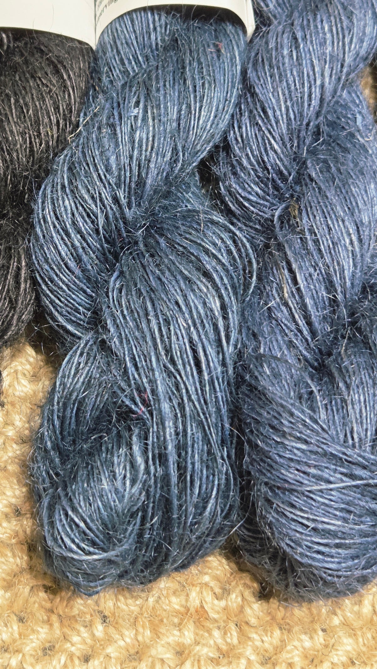Yarn Jute. Skein. Lace Weight. Small Batch Dyed. 200 Yards. Black