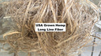 Hemp USA Grown - 3 Years Field Retted, Long Line Fiber Bundle - 1 Pound Bundle