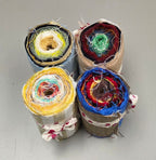 Linen Fabric Rolls - Reclaimed Dress Fabrics - 10 Yards x 3" rolls. Various Colors.