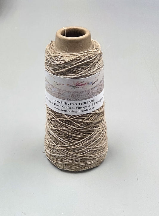 Nettle Yarn, 250 Yards. Hand-Spun Cone. Natural Fiber.