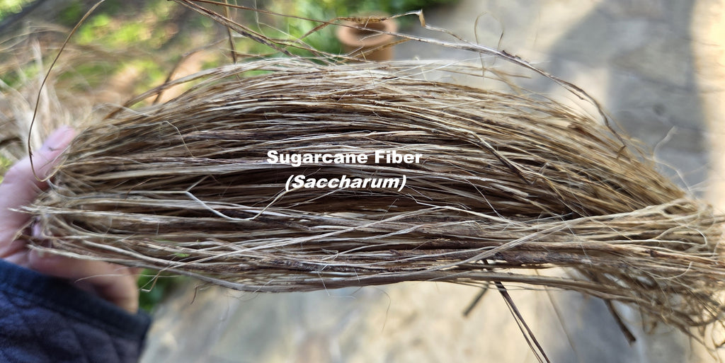 Sugarcane (Stalk) Fiber. Un-Combed. Raw Unfinished Bundles