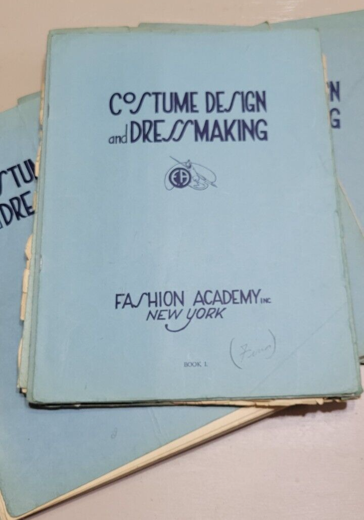 Fashion Academy Course 22 Book Lot NY Dress Making Costume Design 1920 - 1923