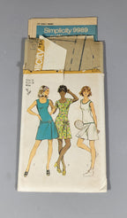 Simplicity 9989 Pattern, ca 1972. Size 16 Bust 38 Miss.