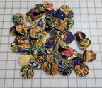 Fabric Yo Yos African Print, 1.5 inch, Reclaimed Set of 60 Cotton