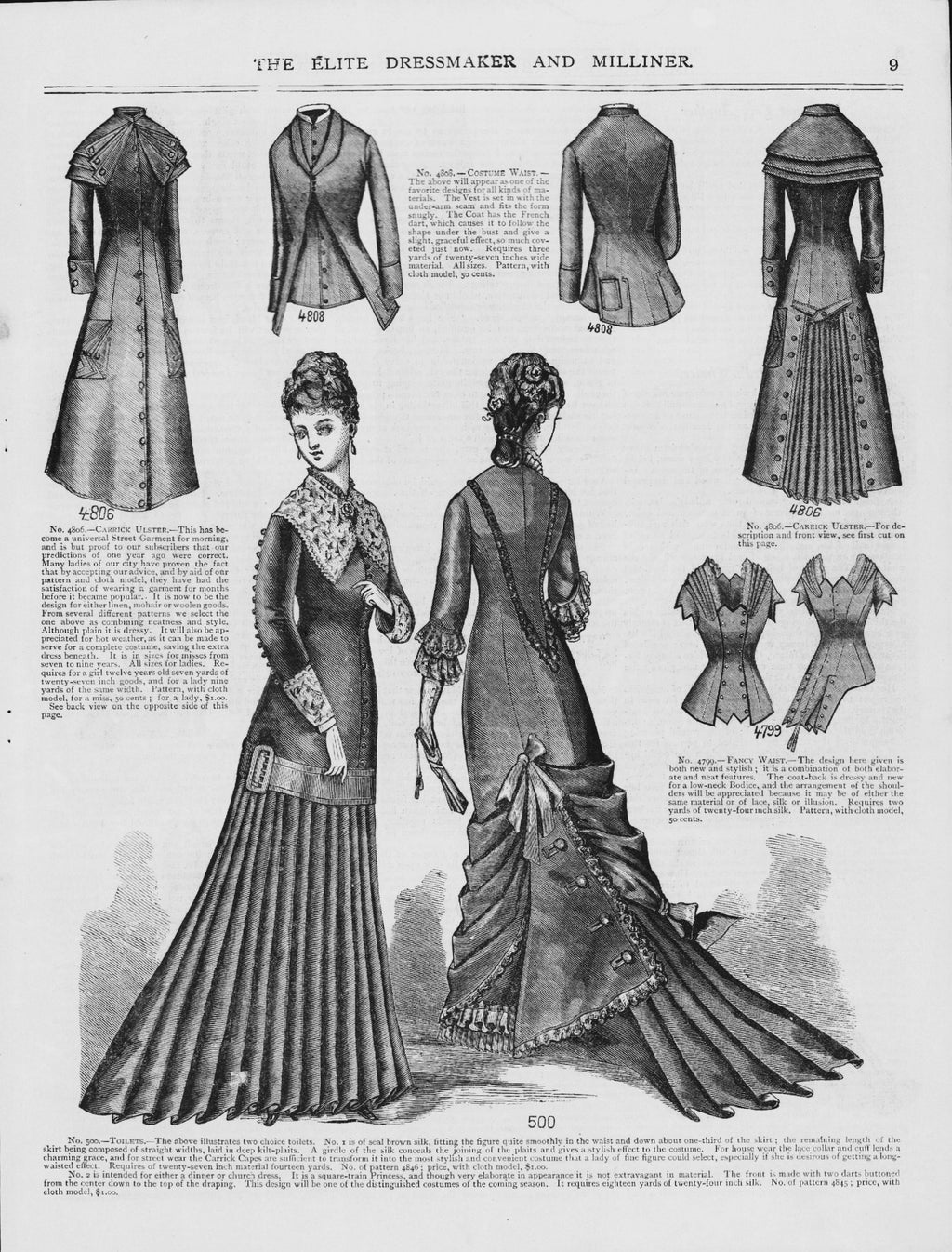 The Elite Dressmaker and Milliner, May 1878, Vol 2 No 10. E-book INSTANT DOWNLOAD. 📥