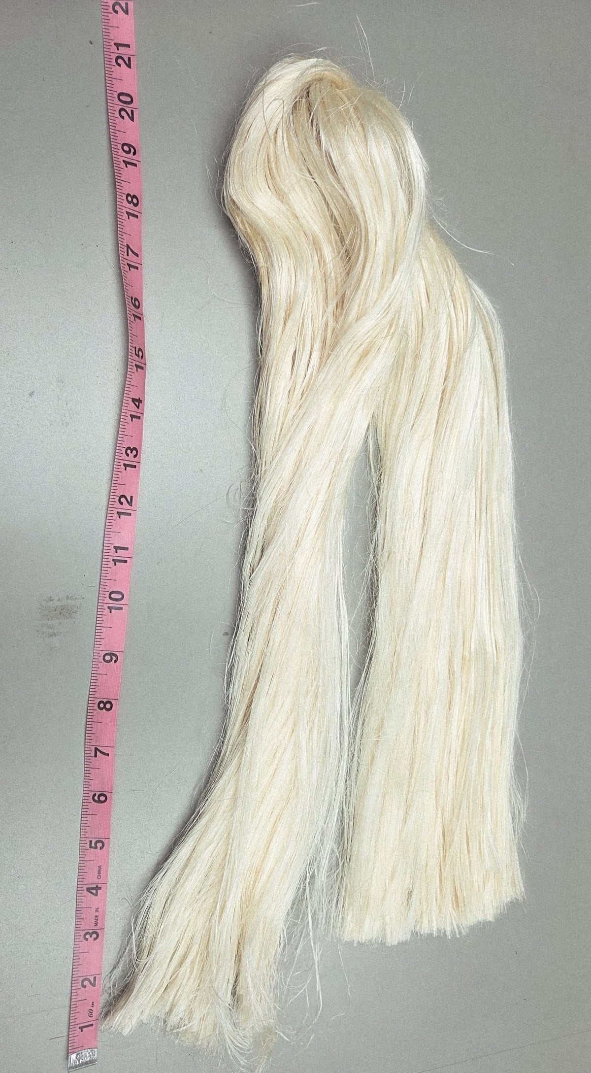 Pineapple Fiber Bundle, Semi-Combed. Sold ounce, Raw Vegetable Fiber. 3 oz Bundle