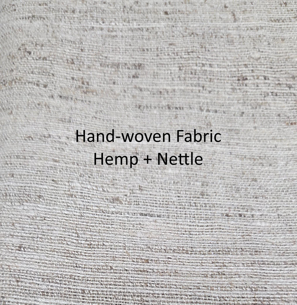 Hemp + Nettle Hand Loom Woven Fabric. By the 1/2 Yard. 100% Plant Fiber. 44" Wide