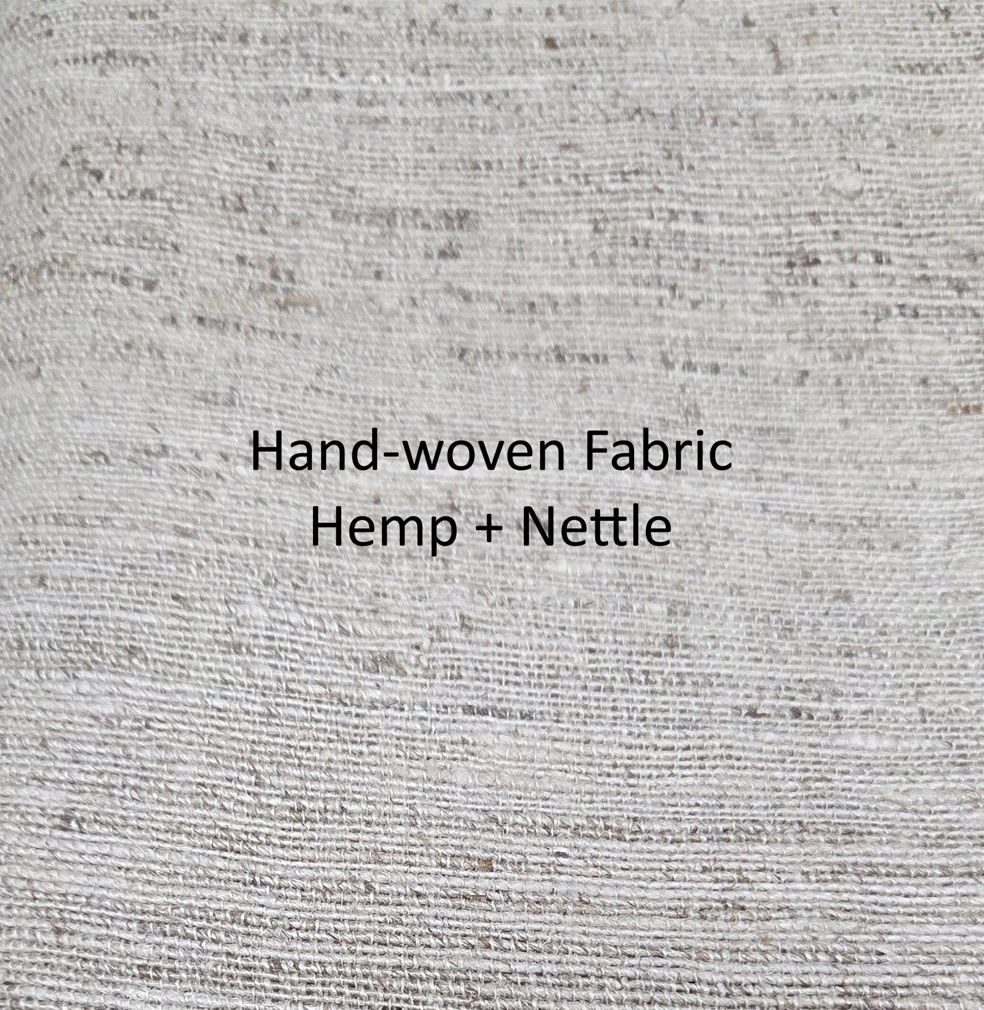 Hemp + Nettle Hand Loom Woven Fabric. By the 1/2 Yard. 100% Plant Fiber. 44" Wide