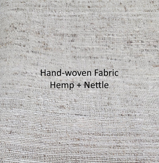 Hemp + Nettle Hand Loom Woven Fabric. By the 1/2 Yard. 100% Plant Fiber. 44" Wide